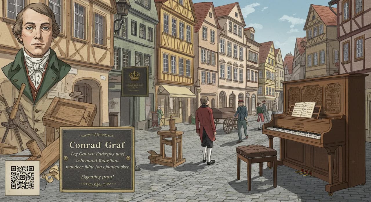 Von Schmiedehänden zu Königshäusern: Conrad Graf und sein unerwartetes Klaviererbe Cover