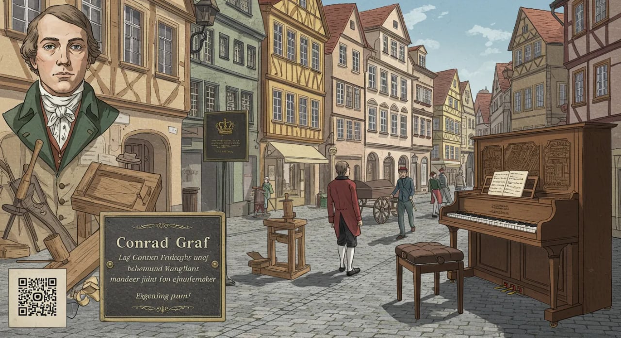 Von Schmiedehänden zu Königshäusern: Conrad Graf und sein unerwartetes Klaviererbe Cover